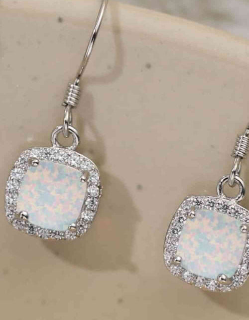 Load image into Gallery viewer, Opal Square Drop Earrings
