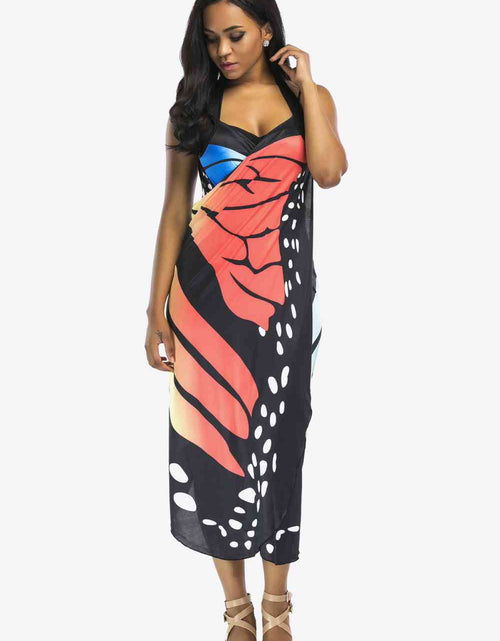 Load image into Gallery viewer, Butterfly Spaghetti Strap Cover Up
