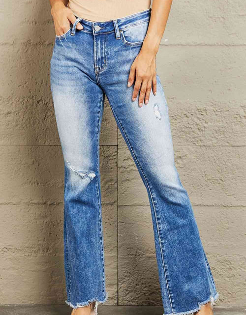 Load image into Gallery viewer, BAYEAS Izzie Mid Rise Bootcut Jeans
