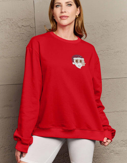 Load image into Gallery viewer, Simply Love Full Size Letter Graphic Long Sleeve Sweatshirt
