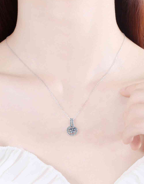 Load image into Gallery viewer, Build You Up Moissanite Round Pendant Chain Necklace
