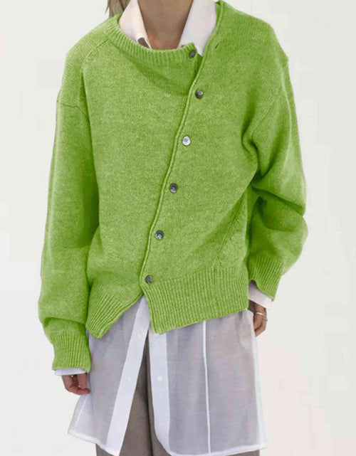 Load image into Gallery viewer, Dropped Shoulder Buttoned Cardigan
