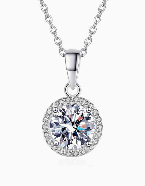 Load image into Gallery viewer, Adored Chance to Charm 1 Carat Moissanite Round Pendant Chain Necklace
