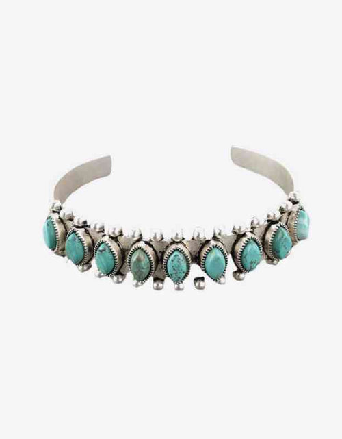 Load image into Gallery viewer, Turquoise Open Bracelet
