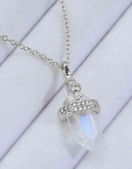 Load image into Gallery viewer, 925 Sterling Silver Moonstone Pendant Necklace
