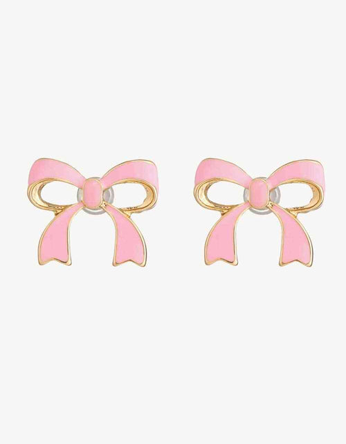 Load image into Gallery viewer, Bow-Shaped Zinc Alloy Earrings
