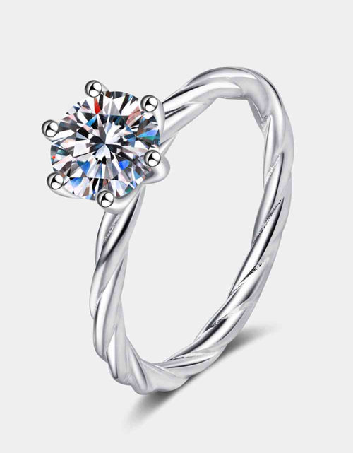 Load image into Gallery viewer, 1 Carat Moissanite 6-Prong Twisted Ring
