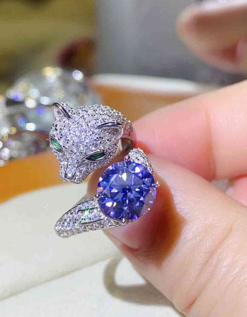 Load image into Gallery viewer, 2 Carat Moissanite Adjustable Animal Bypass Ring
