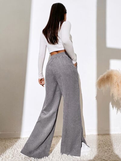 Load image into Gallery viewer, Slit Pocketed High Waist Wide Leg Pants
