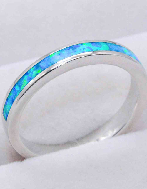 Load image into Gallery viewer, 925 Sterling Silver Opal Ring in Sky Blue
