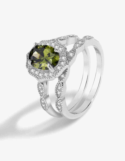 Load image into Gallery viewer, Mali Garnet Two-Piece Ring Set
