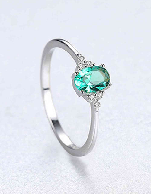 Load image into Gallery viewer, Zircon 925 Sterling Silver Ring
