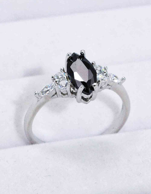 Load image into Gallery viewer, 925 Sterling Silver Black Agate Ring
