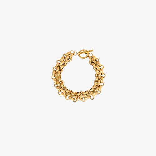 Load image into Gallery viewer, Gold-Plated Toggle Clasp Bracelet
