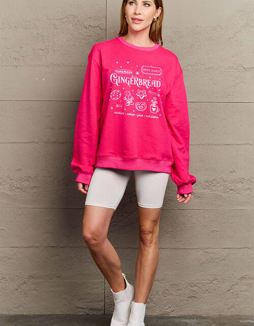 Load image into Gallery viewer, Simply Love Full Size GINGERBREAD Long Sleeve Sweatshirt
