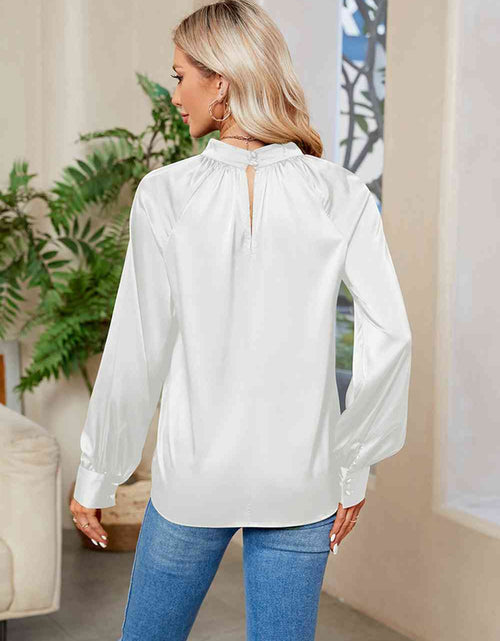 Load image into Gallery viewer, Cutout Mock Neck Long Sleeve Top
