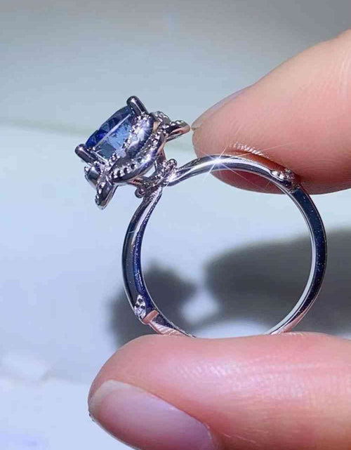 Load image into Gallery viewer, 2 Carat Moissanite Contrast 925 Sterling Silver Ring
