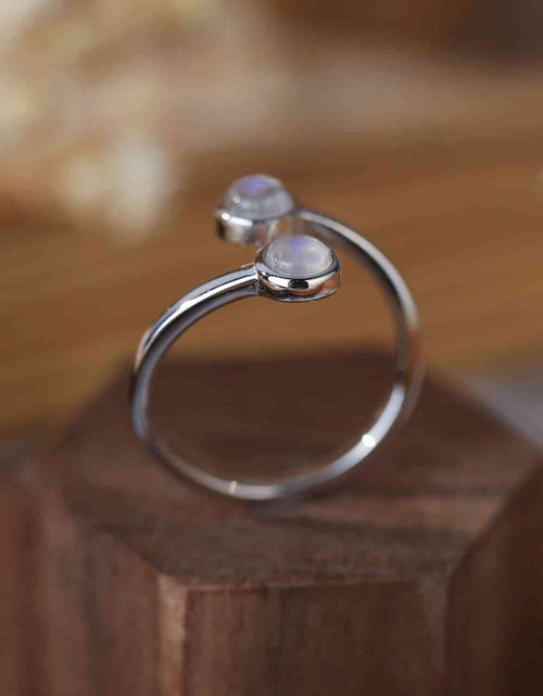 Load image into Gallery viewer, High Quality Natural Moonstone 925 Sterling Silver Toi Et Moi Ring
