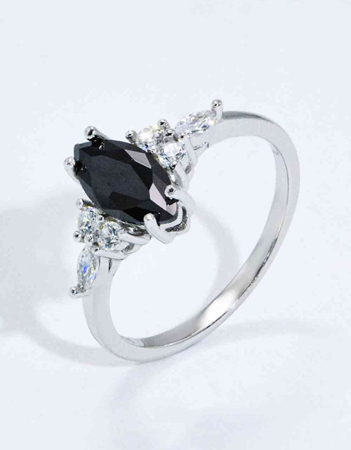 Load image into Gallery viewer, 925 Sterling Silver Black Agate Ring
