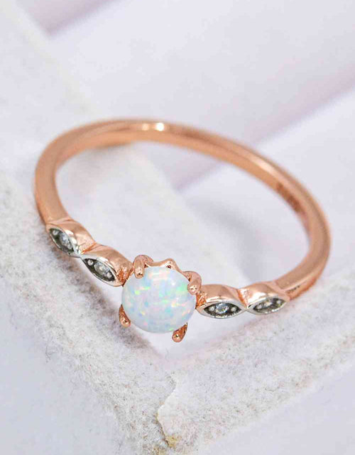 Load image into Gallery viewer, Opal Contrast Platinum-Plated Ring
