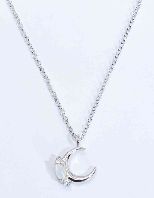 Load image into Gallery viewer, Natural Moonstone Moon Pendant Necklace
