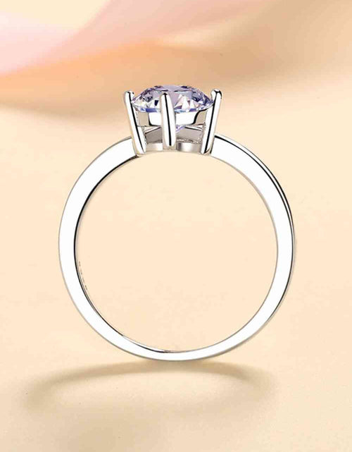 Load image into Gallery viewer, 925 Sterling Silver Ring with 1 Carat Moissanite
