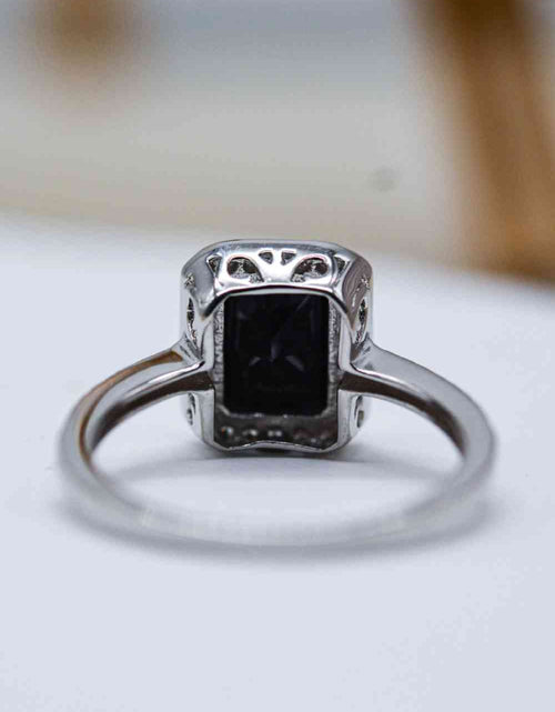 Load image into Gallery viewer, Platinum-Plated Agate Ring
