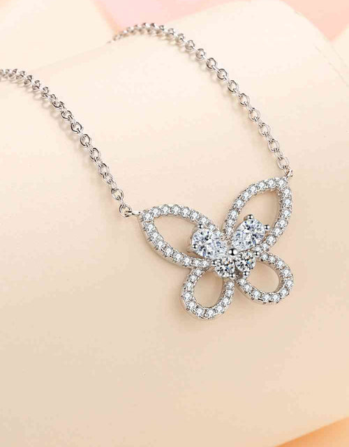 Load image into Gallery viewer, Moissanite Butterfly Pendant Necklace
