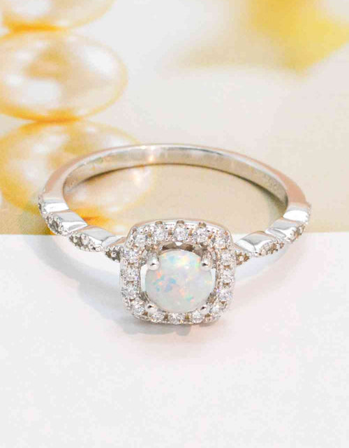 Load image into Gallery viewer, 925 Sterling Silver Inlaid Opal Ring
