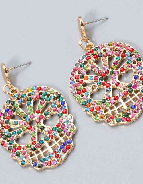 Load image into Gallery viewer, Skull Rhinestone Alloy Earrings
