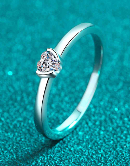 Load image into Gallery viewer, Heart-Shaped Moissanite Solitaire Ring
