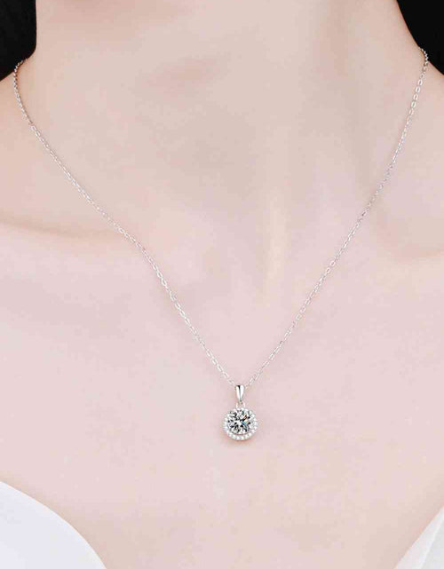 Load image into Gallery viewer, Adored Chance to Charm 1 Carat Moissanite Round Pendant Chain Necklace
