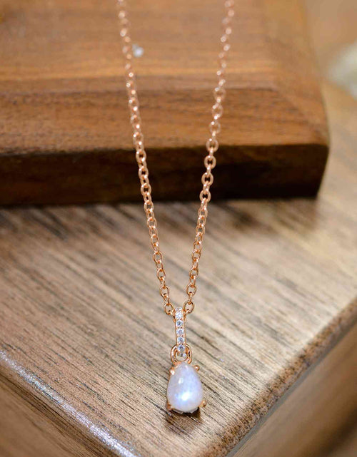 Load image into Gallery viewer, Moonstone Teardrop Pendant Necklace
