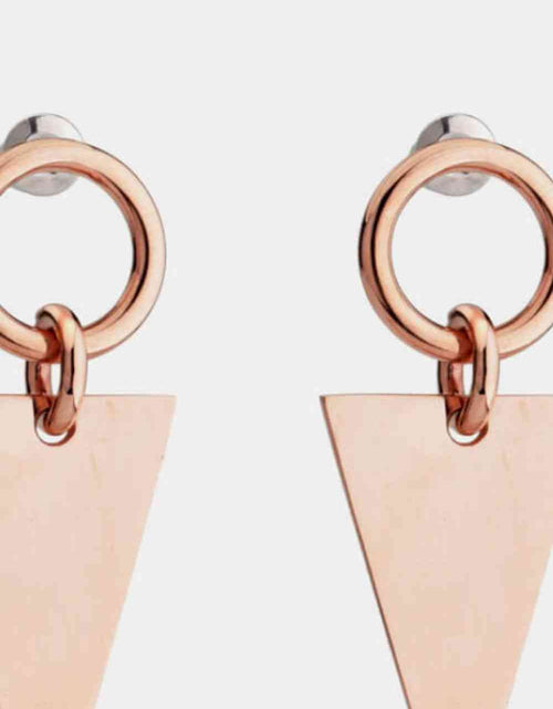 Load image into Gallery viewer, Stainless Steel Triangle Dangle Earrings
