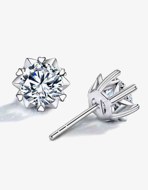 Load image into Gallery viewer, Stuck On You 4 Carat Moissanite Stud Earrings
