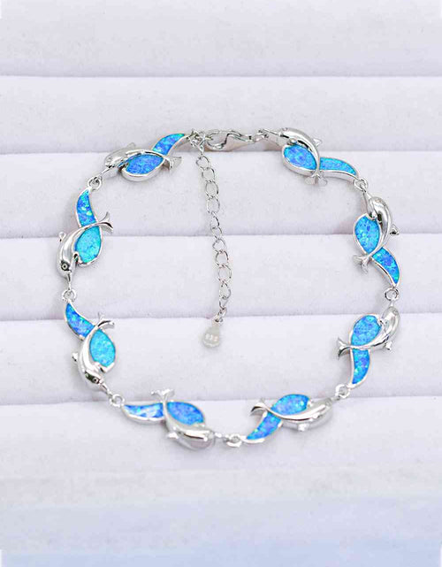 Load image into Gallery viewer, Opal Dolphin 925 Sterling Silver Bracelet
