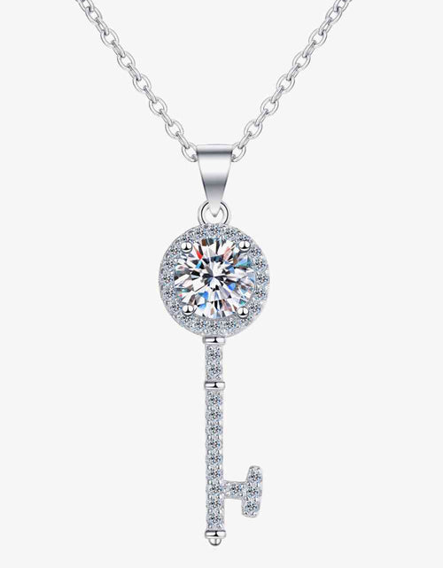 Load image into Gallery viewer, Adored Moissanite Key Pendant Necklace
