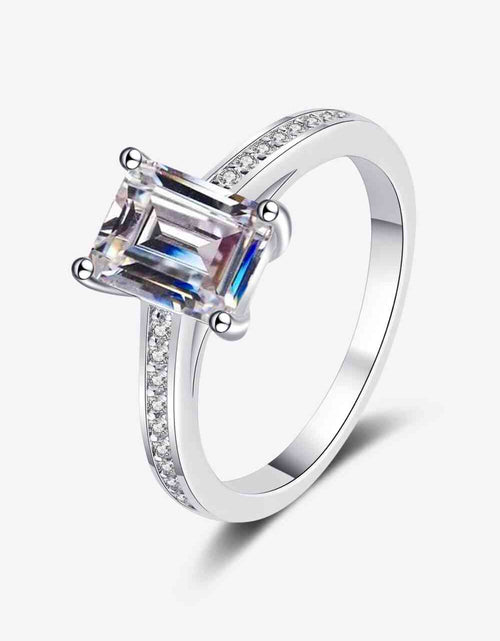 Load image into Gallery viewer, 925 Sterling Silver Side Stone Moissanite Ring
