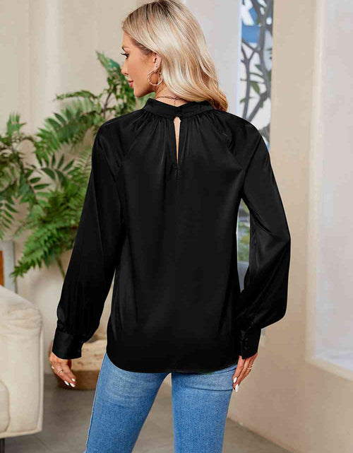 Load image into Gallery viewer, Cutout Mock Neck Long Sleeve Top
