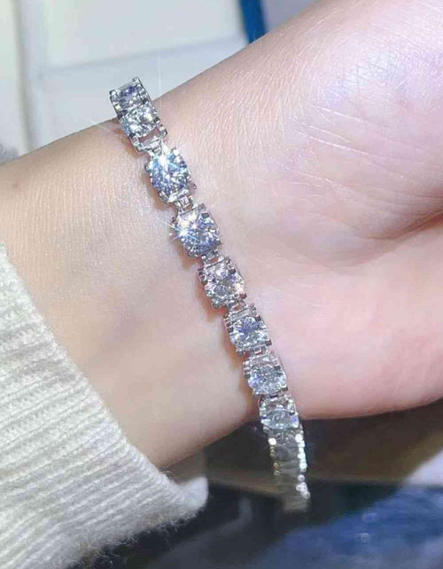 Load image into Gallery viewer, 10 Carat Moissanite Platinum-Plated Bracelet
