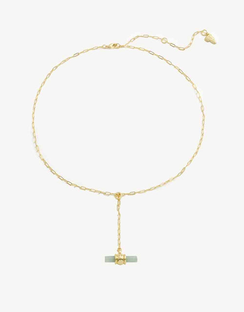 Load image into Gallery viewer, Gold-Plated Bar Pendant OT Chain Necklace
