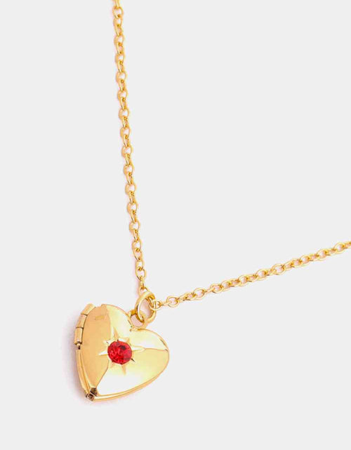 Load image into Gallery viewer, Zircon Heart Shape 14K Gold-Plated Pendant Necklace
