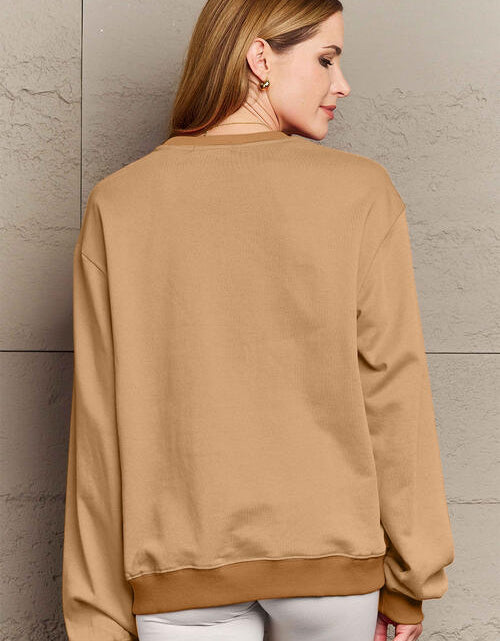 Load image into Gallery viewer, Simply Love Full Size GINGERBREAD Long Sleeve Sweatshirt
