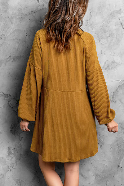 Load image into Gallery viewer, Round Neck Long Sleeve Mini Dress
