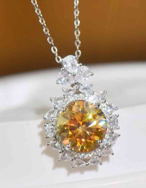 Load image into Gallery viewer, 5 Carat Yellow Moissanite Pendant Necklace
