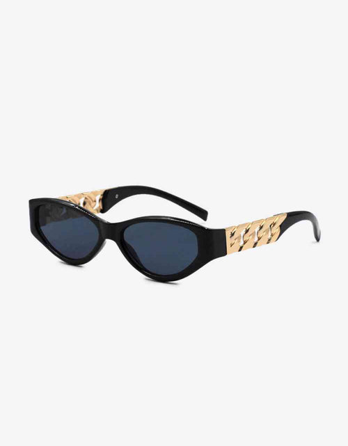 Load image into Gallery viewer, Chain Detail Temple Cat Eye Sunglasses
