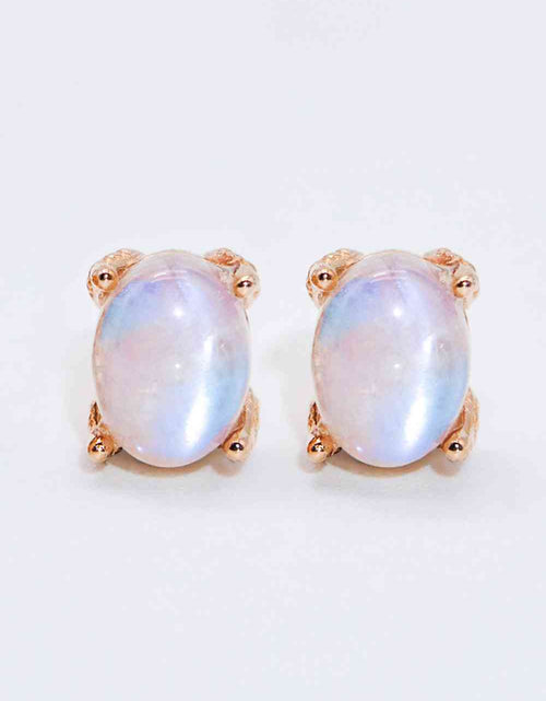 Load image into Gallery viewer, Natural Moonstone 4-Prong Stud Earrings
