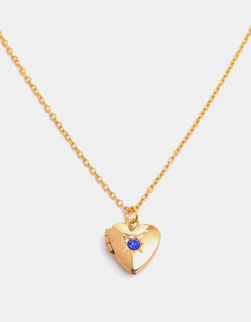 Load image into Gallery viewer, Zircon Heart Shape 14K Gold-Plated Pendant Necklace
