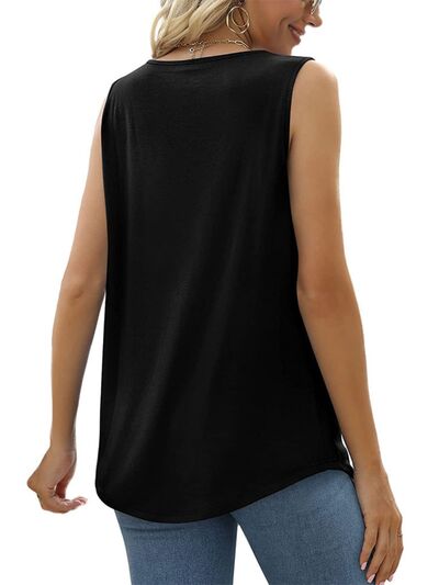 Load image into Gallery viewer, Ruched Square Neck Tank
