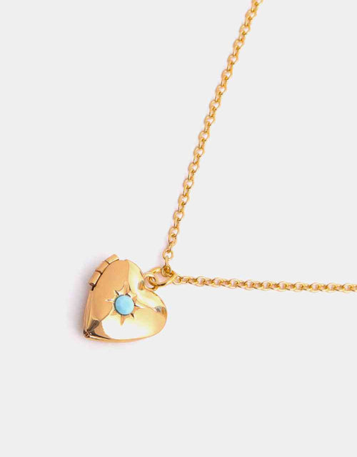 Load image into Gallery viewer, Zircon Heart Shape 14K Gold-Plated Pendant Necklace
